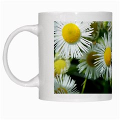 White Summer Flowers Oil Painting Art White Mugs by picsaspassion