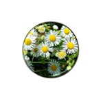 White summer flowers oil painting art Hat Clip Ball Marker Front