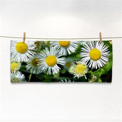 White Summer Flowers Oil Painting Art Hand Towel by picsaspassion