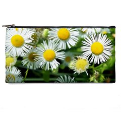 White Summer Flowers Oil Painting Art Pencil Cases by picsaspassion