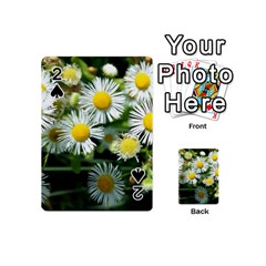 White Summer Flowers Oil Painting Art Playing Cards 54 (mini)  by picsaspassion