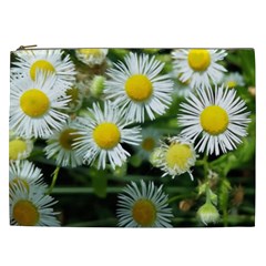 White Summer Flowers Oil Painting Art Cosmetic Bag (xxl) 