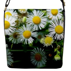 White Summer Flowers Oil Painting Art Flap Messenger Bag (s)