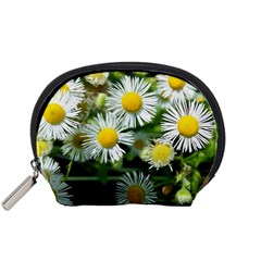 White Summer Flowers Oil Painting Art Accessory Pouches (small) 