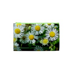 White Summer Flowers Oil Painting Art Cosmetic Bag (xs) by picsaspassion