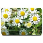 White summer flowers watercolor painting art Large Doormat  30 x20  Door Mat