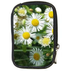 White Summer Flowers Watercolor Painting Art Compact Camera Cases