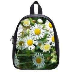 White Summer Flowers Watercolor Painting Art School Bags (small) 