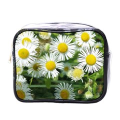 White Summer Flowers Watercolor Painting Art Mini Toiletries Bags