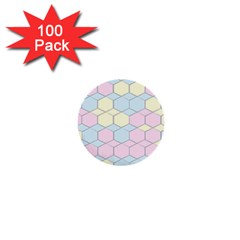 Colorful Honeycomb - Diamond Pattern 1  Mini Buttons (100 Pack) 