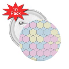 Colorful Honeycomb - Diamond Pattern 2 25  Buttons (10 Pack) 