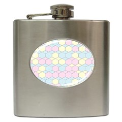 Colorful Honeycomb - Diamond Pattern Hip Flask (6 Oz)