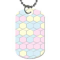 Colorful Honeycomb - Diamond Pattern Dog Tag (two Sides)