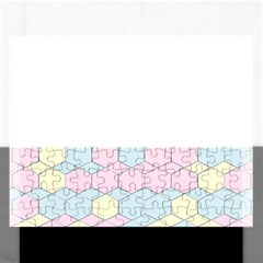 Colorful Honeycomb - Diamond Pattern Rectangular Jigsaw Puzzl