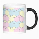 Colorful honeycomb - diamond pattern Morph Mugs Right