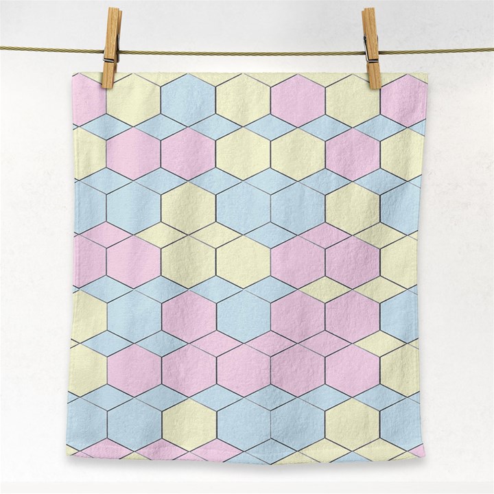 Colorful honeycomb - diamond pattern Face Towel