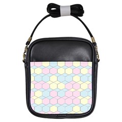 Colorful Honeycomb - Diamond Pattern Girls Sling Bags