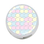 Colorful honeycomb - diamond pattern 4-Port USB Hub (Two Sides)  Back