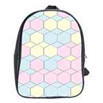 Colorful honeycomb - diamond pattern School Bags (XL)  Front