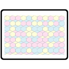 Colorful Honeycomb - Diamond Pattern Double Sided Fleece Blanket (large) 