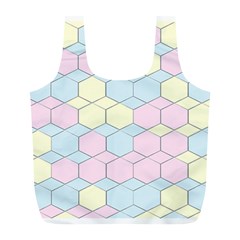 Colorful Honeycomb - Diamond Pattern Full Print Recycle Bags (l)  by picsaspassion