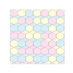 Colorful Honeycomb - Diamond Pattern Small Satin Scarf (square)