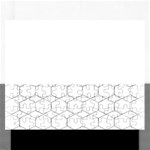  honeycomb - diamond black and white pattern Rectangular Jigsaw Puzzl Front