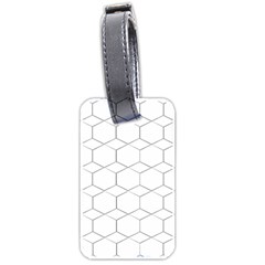  Honeycomb - Diamond Black And White Pattern Luggage Tags (two Sides)