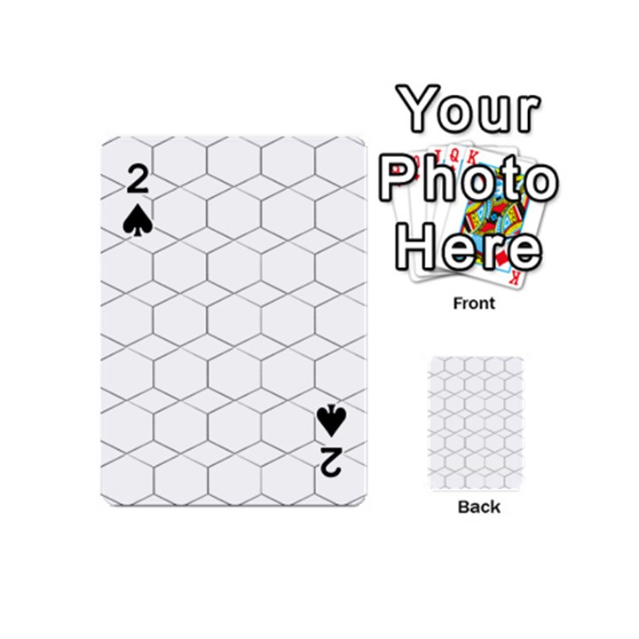  honeycomb - diamond black and white pattern Playing Cards 54 (Mini) 