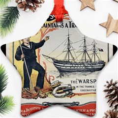 Vintage Advertisement British Navy Marine Typography Ornament (star)  by yoursparklingshop