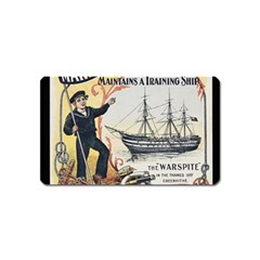 Vintage Advertisement British Navy Marine Typography Magnet (name Card) by yoursparklingshop