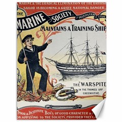 Vintage Advertisement British Navy Marine Typography Canvas 36  X 48   by yoursparklingshop