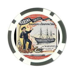 Vintage Advertisement British Navy Marine Typography Poker Chip Card Guards by yoursparklingshop