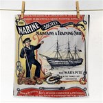 Vintage Advertisement British Navy Marine Typography Face Towel Front