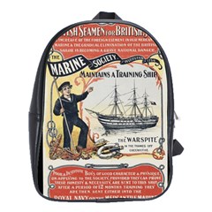 Vintage Advertisement British Navy Marine Typography School Bags(large)  by yoursparklingshop