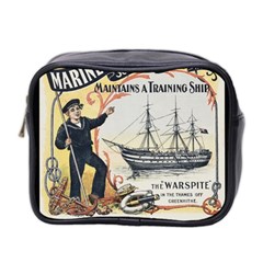 Vintage Advertisement British Navy Marine Typography Mini Toiletries Bag 2-side by yoursparklingshop