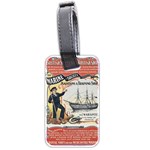 Vintage Advertisement British Navy Marine Typography Luggage Tags (Two Sides) Back