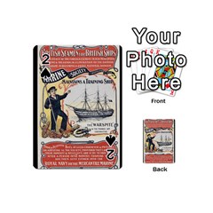 Vintage Advertisement British Navy Marine Typography Playing Cards 54 (mini)  by yoursparklingshop