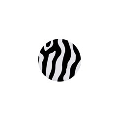 Zebra Horse Skin Pattern Black And White 1  Mini Buttons by picsaspassion