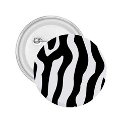 Zebra Horse Skin Pattern Black And White 2 25  Buttons by picsaspassion