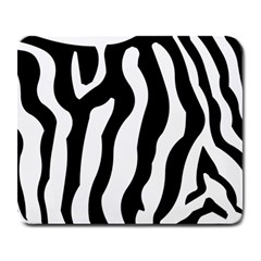 Zebra Horse Skin Pattern Black And White Large Mousepads