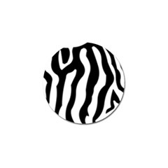 Zebra Horse Skin Pattern Black And White Golf Ball Marker