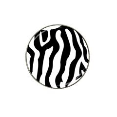 Zebra Horse Skin Pattern Black And White Hat Clip Ball Marker