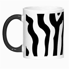 Zebra Horse Skin Pattern Black And White Morph Mugs