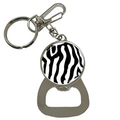 Zebra Horse Skin Pattern Black And White Bottle Opener Key Chains