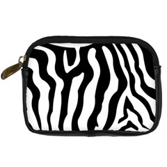 Zebra Horse Skin Pattern Black And White Digital Camera Cases by picsaspassion