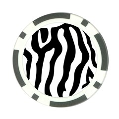 Zebra Horse Skin Pattern Black And White Poker Chip Card Guards (10 Pack)  by picsaspassion