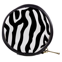 Zebra Horse Skin Pattern Black And White Mini Makeup Bags by picsaspassion