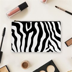 Zebra Horse Skin Pattern Black And White Cosmetic Bag (medium) 