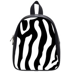 Zebra Horse Skin Pattern Black And White School Bags (small)  by picsaspassion